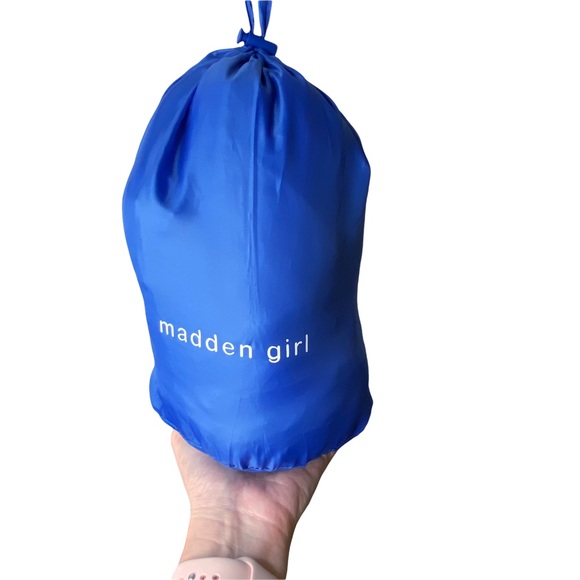 Madden Girl Puffer Jacket Foldable Packable Royal Blue Lightweight Weather 1X - Picture 7 of 10